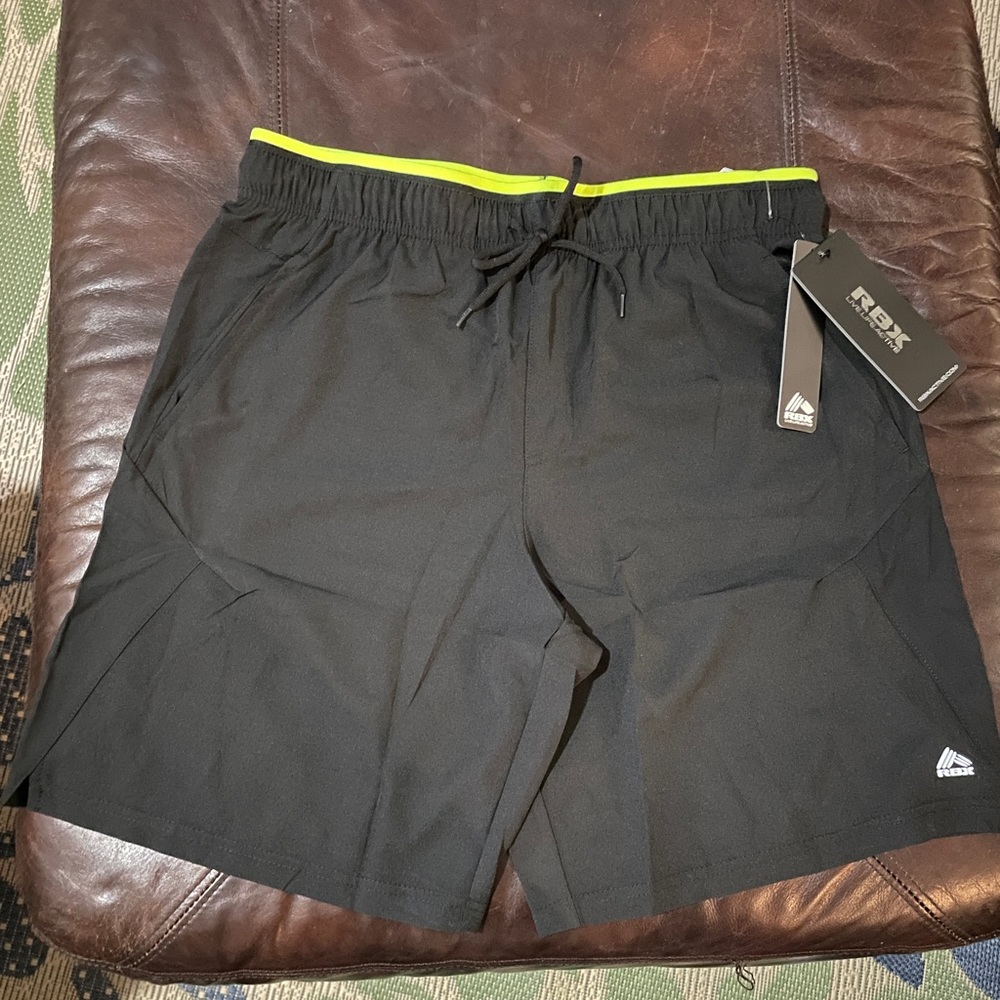 RBX black medium training workout shorts NWT